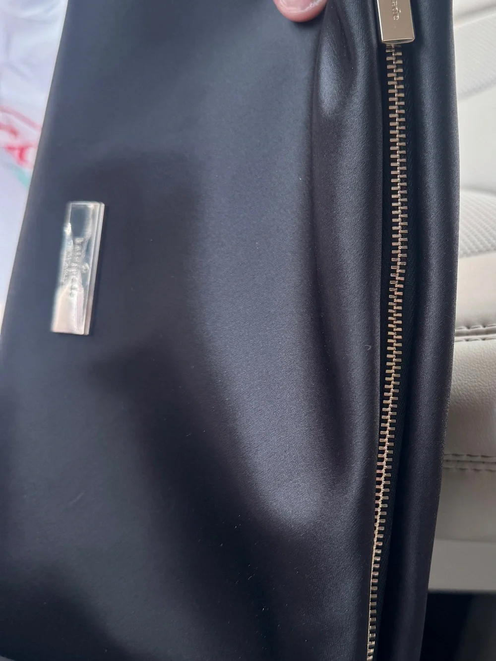 Kate Spade Anya Black Satin Shoulder Bag with Gold Chain Accents & Gems — NWT!